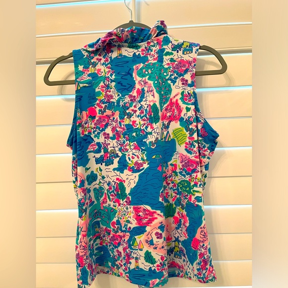 UPF50+ Ruffle Sleeveless Top - Picture 2 of 5